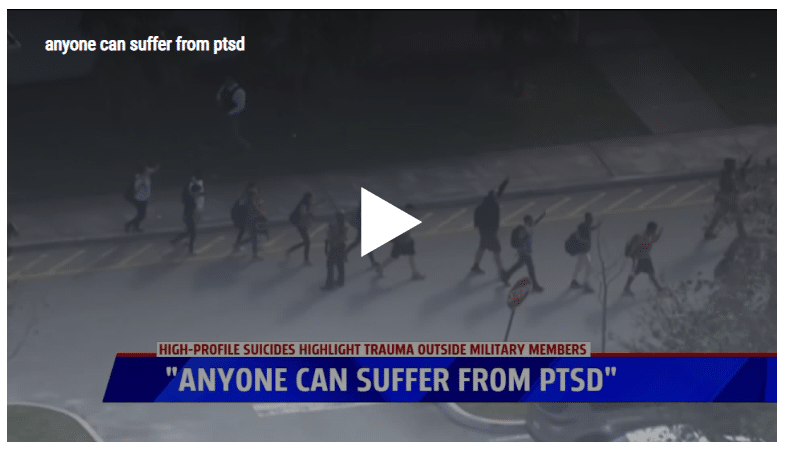 Anyone can suffer from ptsd video graphic